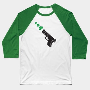 Gun shooting Shamrocks Baseball T-Shirt